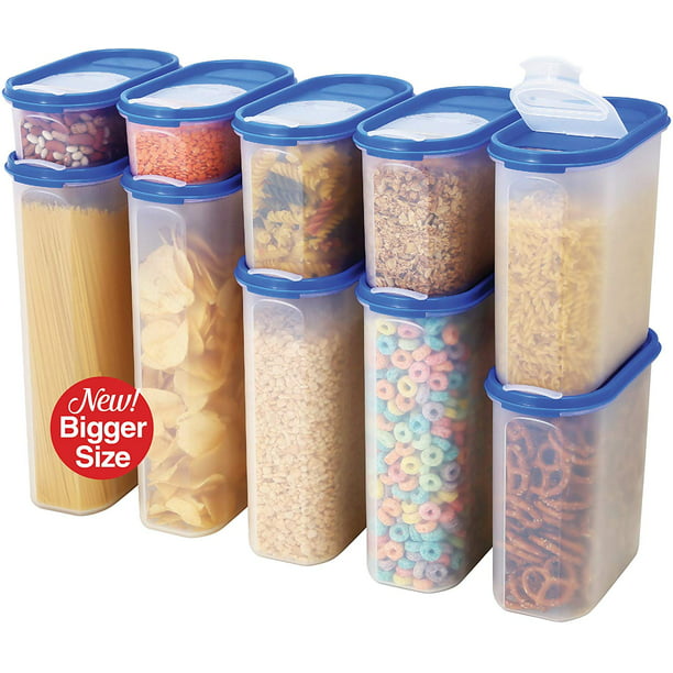 5 x 1.8 L PET Plastic Jar with Orange Lid Storage Food Toys Kitchen Sweets